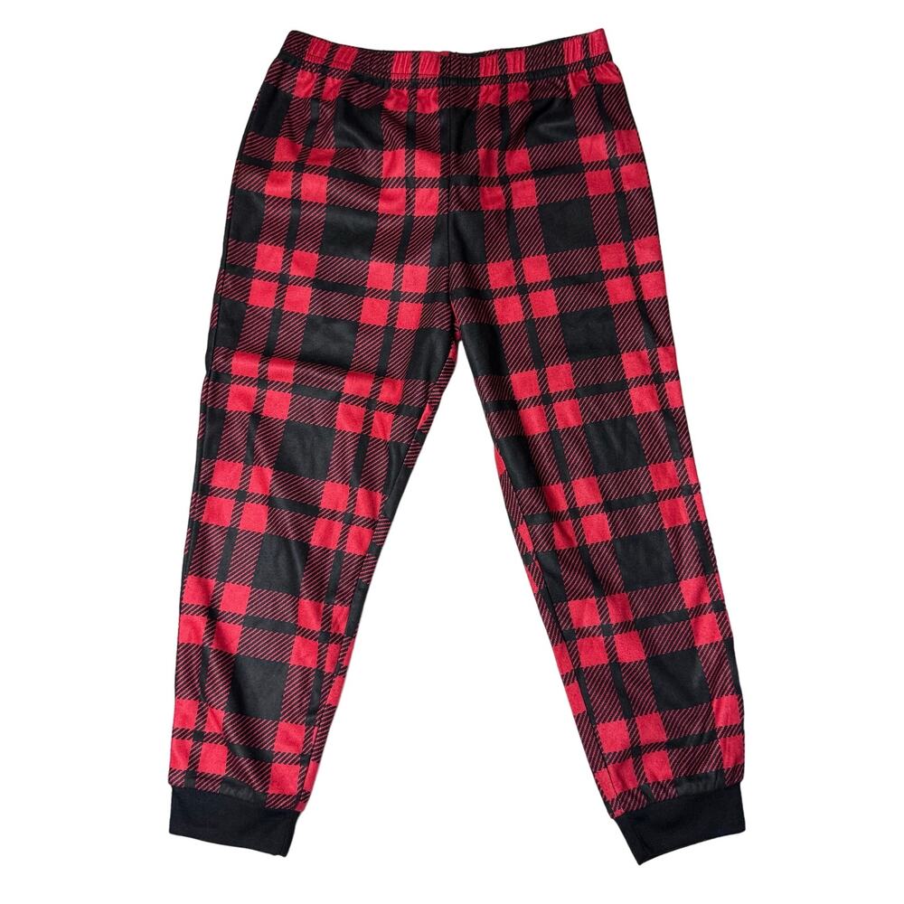 Cuddl Duds Family Christmas Pajama Pants Boys XS 4/5 Red Black Buffalo Plaid